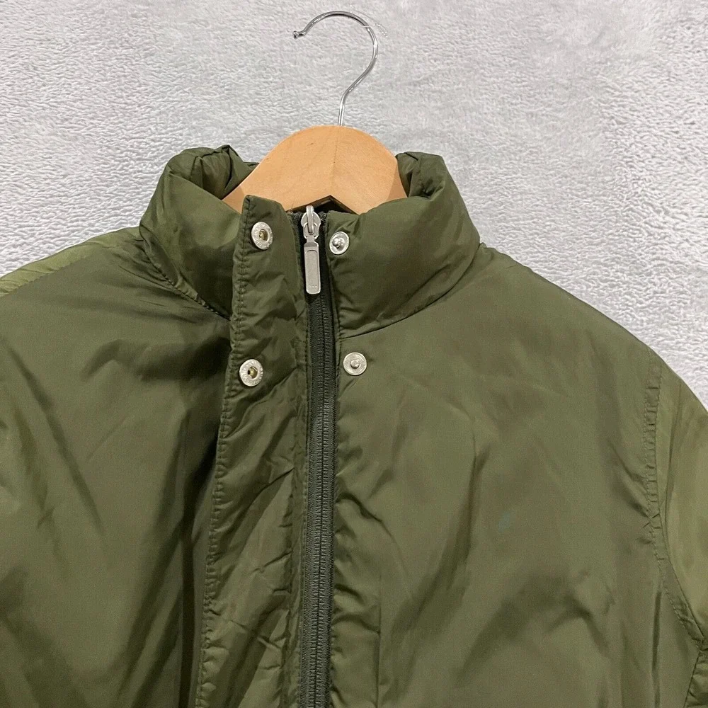 Lands End Goose Down Jacket‎ S 6-8 Coat Reversible Quilted Parka Puffer